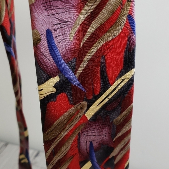 J. Garcia Zoot Coll 54 Silk Tie EUC 60" Red Tan Ye - Picture 7 of 10